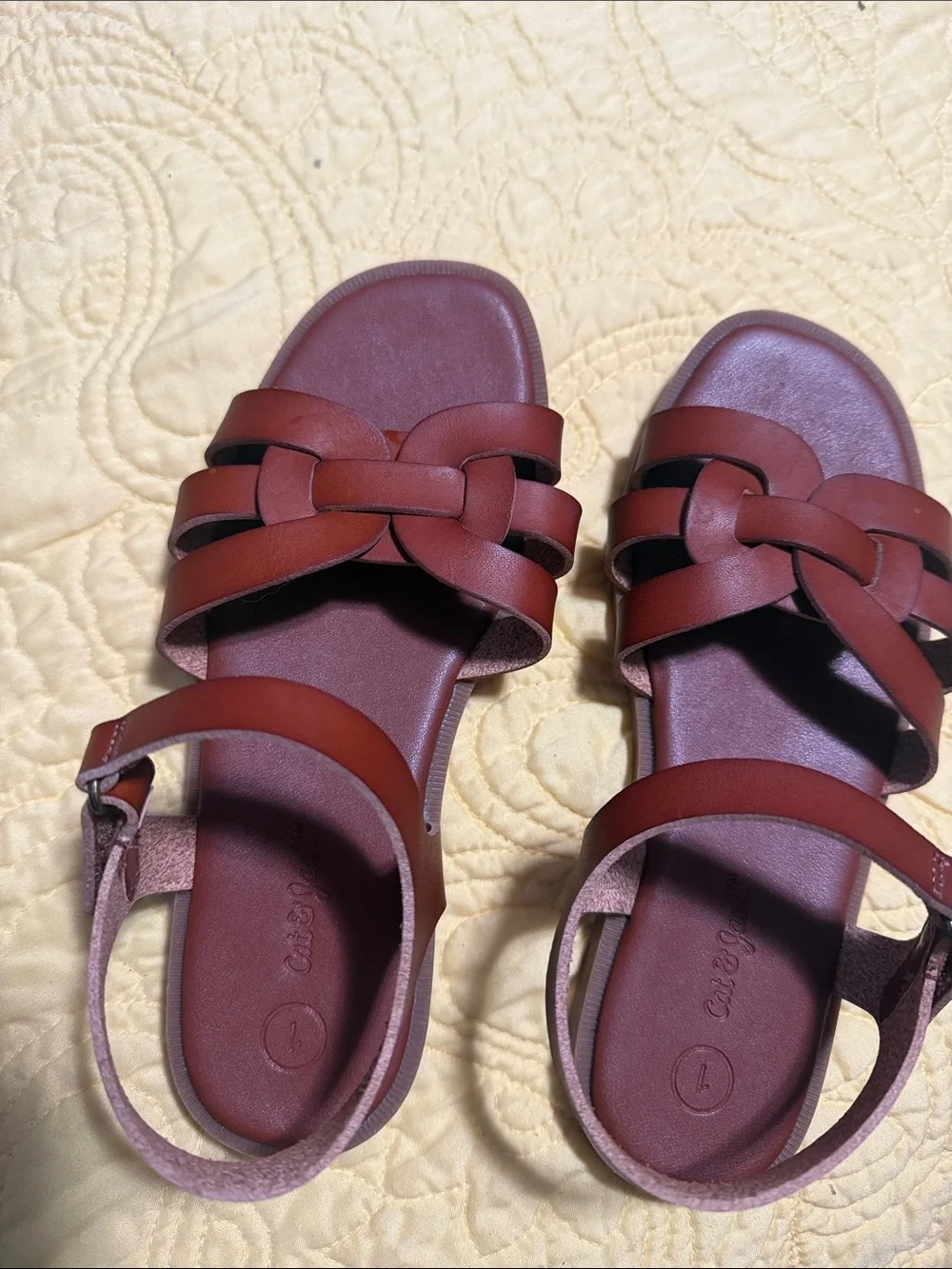 Cat & Jack Braided Strap Sandals in Brown
